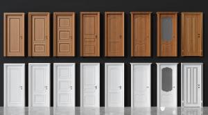 简欧实木卧室门、卫生间门和厨房门