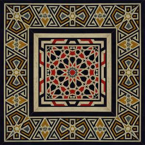 中东阿拉伯异域回字形地面拼花