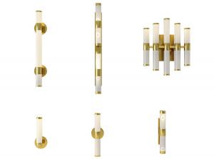 新中式金属拼接玻璃壁灯