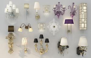 欧式雕花水晶吊坠壁灯