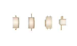 新中式方形简约壁灯