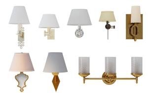 现代花纹玻璃灯罩壁灯