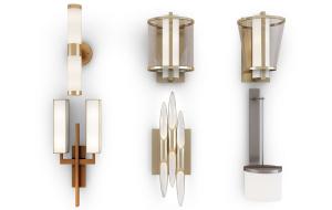 新中式金属床头阅读灯、壁灯组合