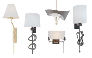 新中式锥状、柱状灯罩壁灯