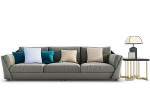 现代布艺沙发和边几组合3d模型 现代布艺沙发和边几组合