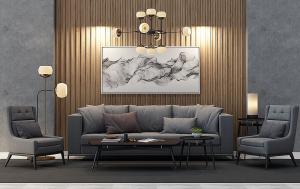 现代布艺沙发、茶几和休闲椅组合3d模型 现代布艺沙发、茶几和休闲椅组合