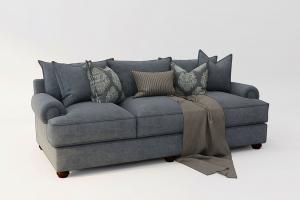 欧式布艺多人沙发3d模型 欧式布艺多人沙发