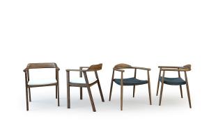 新中式实木扶手椅子、休闲椅组合