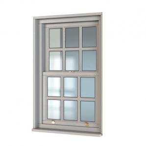 带方格的上下推拉窗