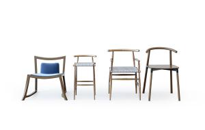 新中式实木椅子、凳子组合