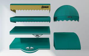 现代窗户、阳台遮阳棚雨棚