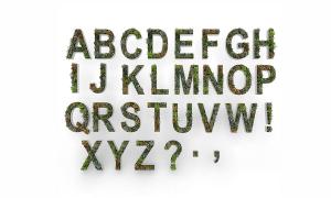 文字植物墙