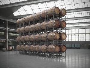 仓库不锈钢铁艺啤酒桶架、红酒桶3d模型 仓库不锈钢铁艺啤酒桶架、红酒桶