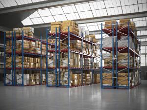 仓库可调高度不锈钢收纳架、货架3d模型 仓库可调高度不锈钢收纳架、货架