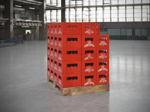 超市、仓库红色塑料饮料筐3d模型 超市、仓库红色塑料饮料筐