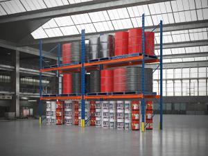 不锈钢可调节高度货架、油漆桶、涂料3d模型 不锈钢可调节高度货架、油漆桶、涂料