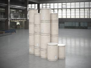 堆积的桶装货物、圆形纸板纤维桶3d模型 堆积的桶装货物、圆形纸板纤维桶