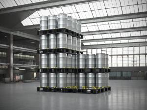 不锈钢油桶、桶装货物3d模型 不锈钢油桶、桶装货物