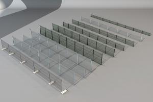 现代户外铁丝网栏杆护栏3d模型 现代户外铁丝网栏杆护栏