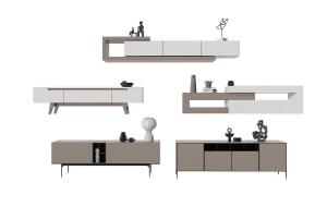 新中式个性抽象镂空造型电视柜组合