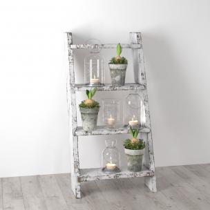 工业风梯子花盆置物架、烛台
