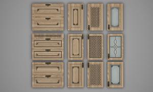 欧式浅实木复古柜门