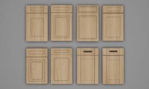 现代浅实木带凹凸纹理的柜门