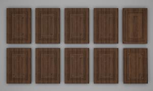 新中式装饰角花的实木柜门