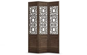 中式古典实木碎格窗花屏风隔断