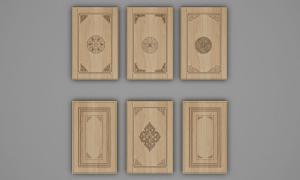 中式带有雕花元素的柜门