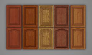 欧式实木带有凹凸纹理角花的柜门