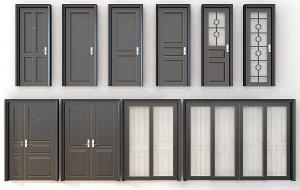 现代双扇门、子母门、卧室门和玻璃推拉门