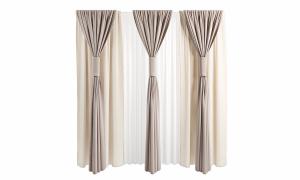 现代纯色布艺窗帘3d模型 现代纯色布艺窗帘