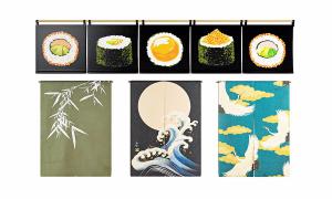 日式食品挂帘、半片式门帘窗帘3d模型 日式食品挂帘、半片式门帘窗帘