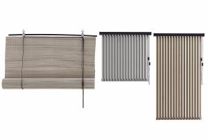 日式竹帘、实木百叶窗窗帘3d模型 日式竹帘、实木百叶窗窗帘