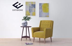 北欧纽扣装饰靠背单人沙发