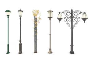 金属支架、雕花工艺公园、广场吊灯