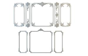 欧式构件之墙面护墙板石膏线3d模型 欧式构件之墙面护墙板石膏线