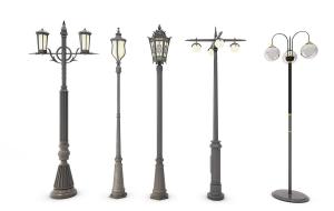 黑色六边形灯罩、雕花装饰灯罩、球形灯罩路灯