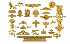 长条形、圆形雕花欧式构件