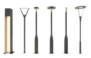 黑色金属复古园区、广场、社区路灯