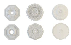 欧式构件之雪花、螺旋花朵灯盘