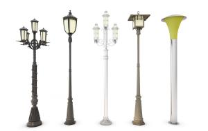 欧式公园装饰黑色路灯