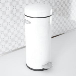 带盖厨房白色垃圾桶