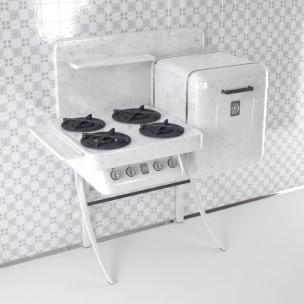 多功能四灶燃气炉