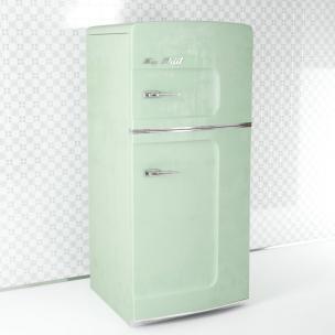 果绿色上下门小型电冰箱