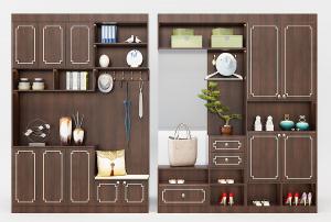 新中式玄关门厅鞋柜、衣帽柜