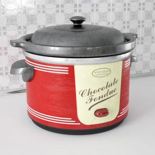 红色老式不锈钢电饭锅