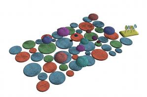 大小圆形、几何图形儿童地毯