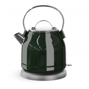 黑色圆形带手柄的电热水壶